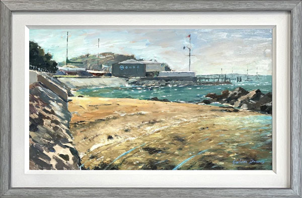 Graham Downs nz landscape artist, Devonport Yacht Club, oil on canvas